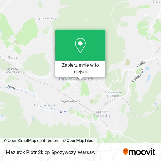 Mapa Mazurek Piotr Sklep Spożywczy