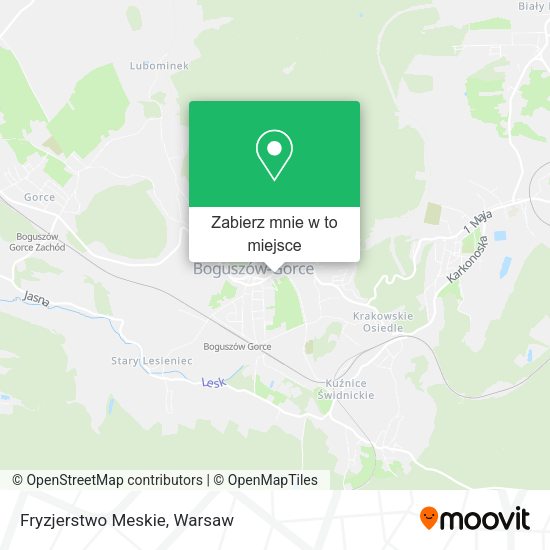 Mapa Fryzjerstwo Meskie