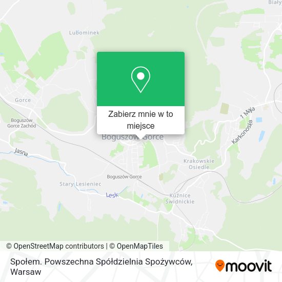 Mapa Społem. Powszechna Spółdzielnia Spożywców