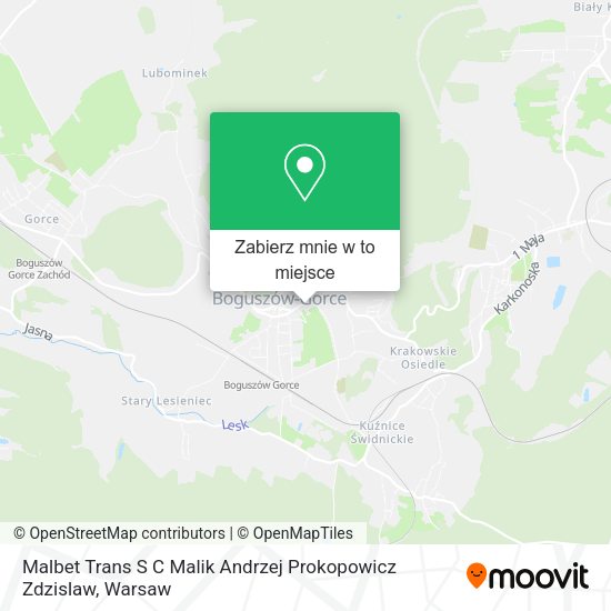 Mapa Malbet Trans S C Malik Andrzej Prokopowicz Zdzislaw