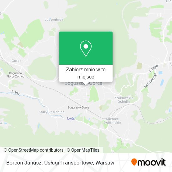 Mapa Borcon Janusz. Usługi Transportowe