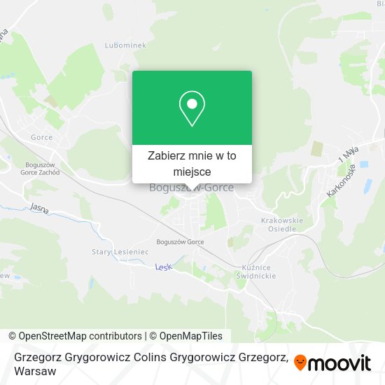 Mapa Grzegorz Grygorowicz Colins Grygorowicz Grzegorz