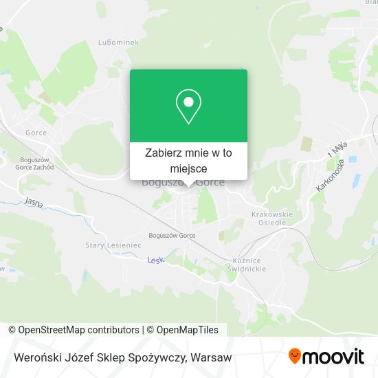 Mapa Weroński Józef Sklep Spożywczy