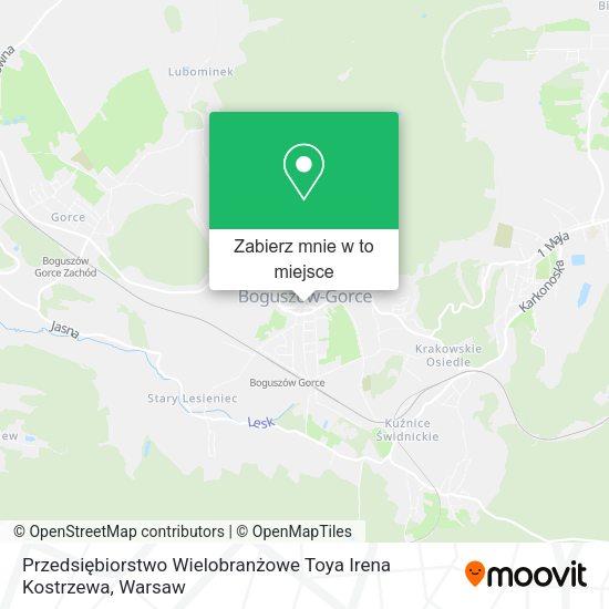 Mapa Przedsiębiorstwo Wielobranżowe Toya Irena Kostrzewa