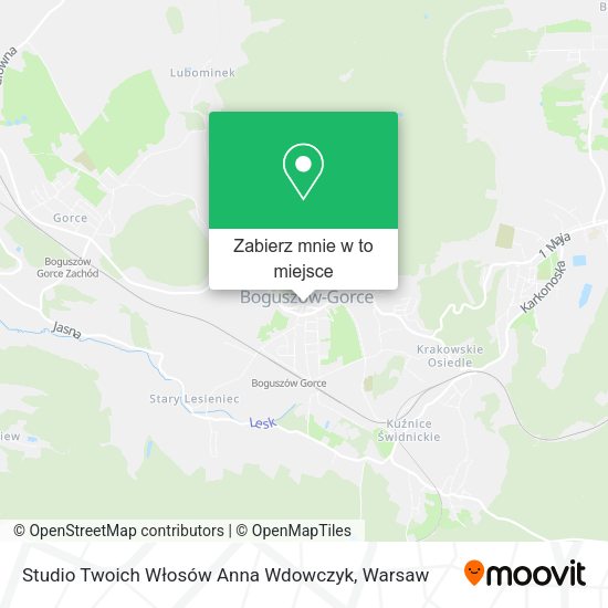 Mapa Studio Twoich Włosów Anna Wdowczyk