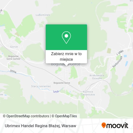 Mapa Ubrimex Handel Regina Błażej