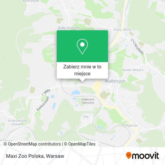 Mapa Maxi Zoo Polska