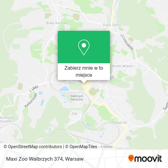 Mapa Maxi Zoo Walbrzych 374