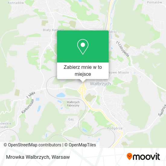 Mapa Mrowka Walbrzych