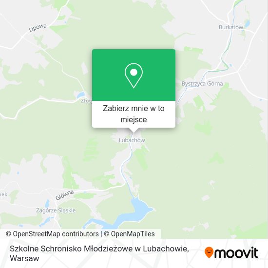 Mapa Szkolne Schronisko Młodzieżowe w Lubachowie