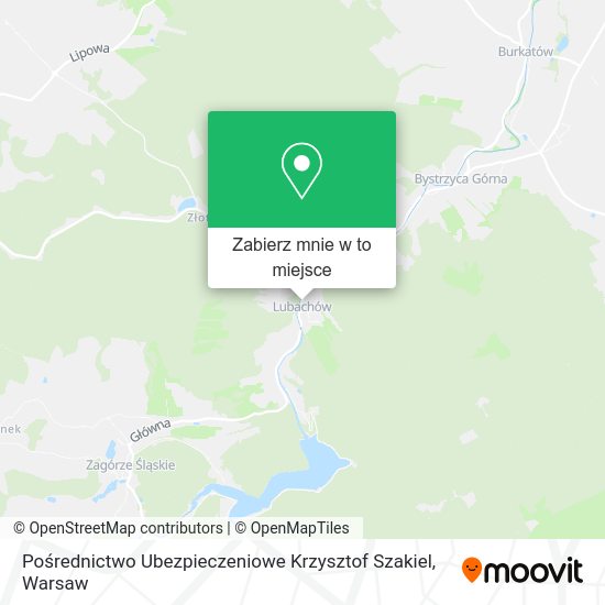 Mapa Pośrednictwo Ubezpieczeniowe Krzysztof Szakiel