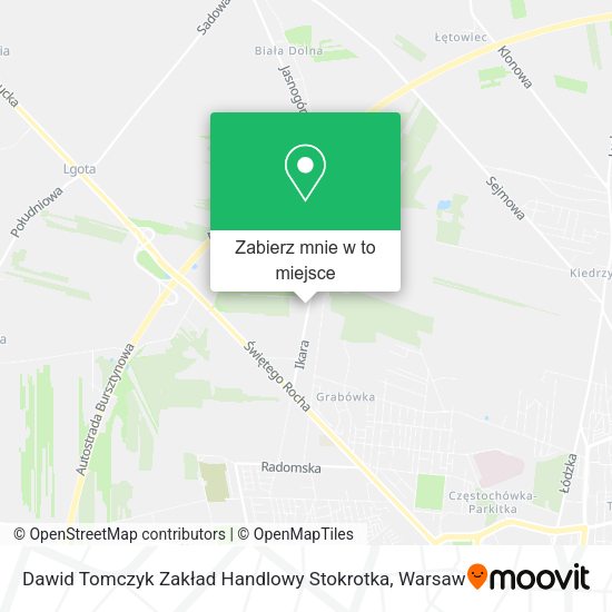 Mapa Dawid Tomczyk Zakład Handlowy Stokrotka