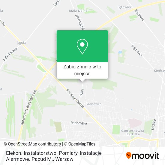 Mapa Elekon. Instalatorstwo. Pomiary, Instalacje Alarmowe. Pacud M.