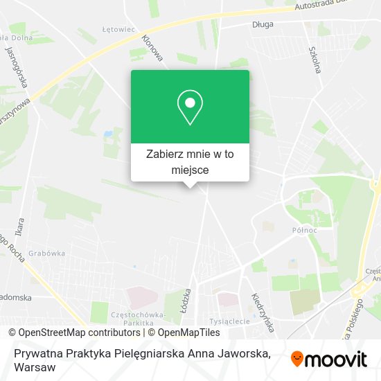 Mapa Prywatna Praktyka Pielęgniarska Anna Jaworska