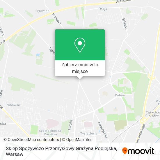 Mapa Sklep Spożywczo Przemysłowy Grażyna Podlejska