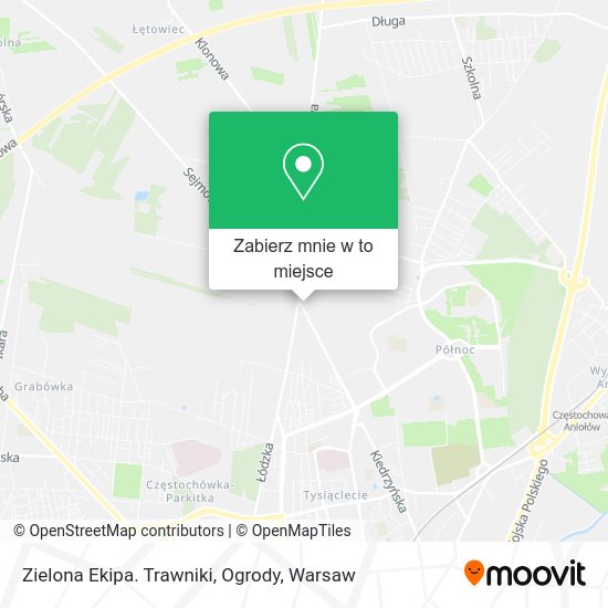 Mapa Zielona Ekipa. Trawniki, Ogrody