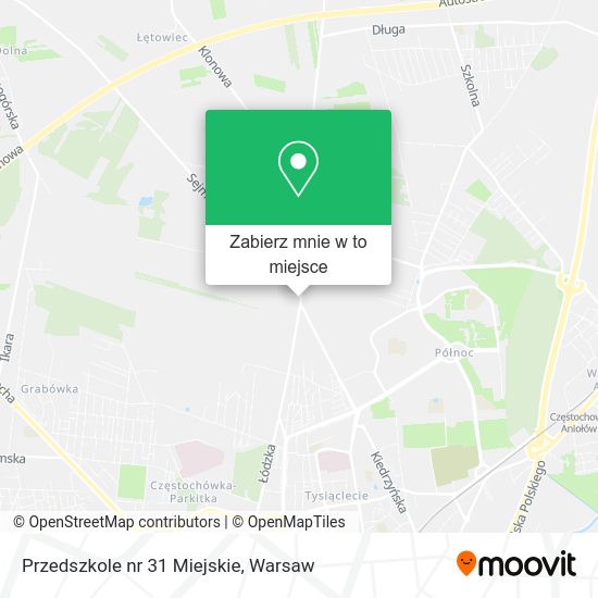 Mapa Przedszkole nr 31 Miejskie