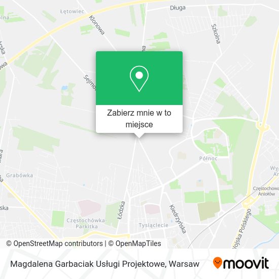 Mapa Magdalena Garbaciak Usługi Projektowe