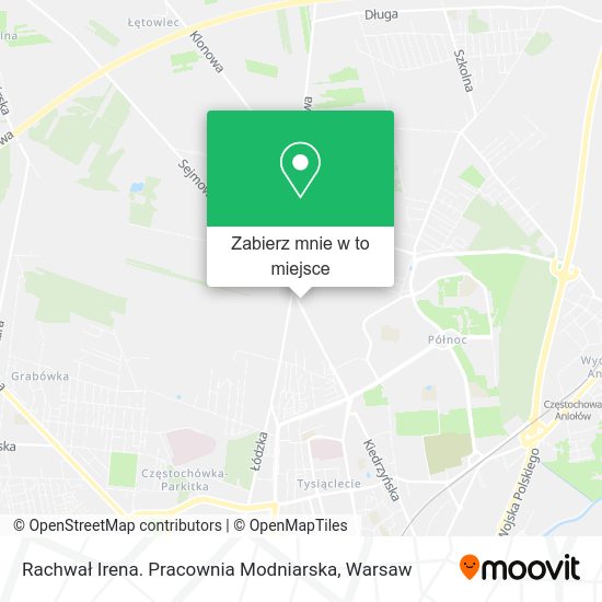 Mapa Rachwał Irena. Pracownia Modniarska