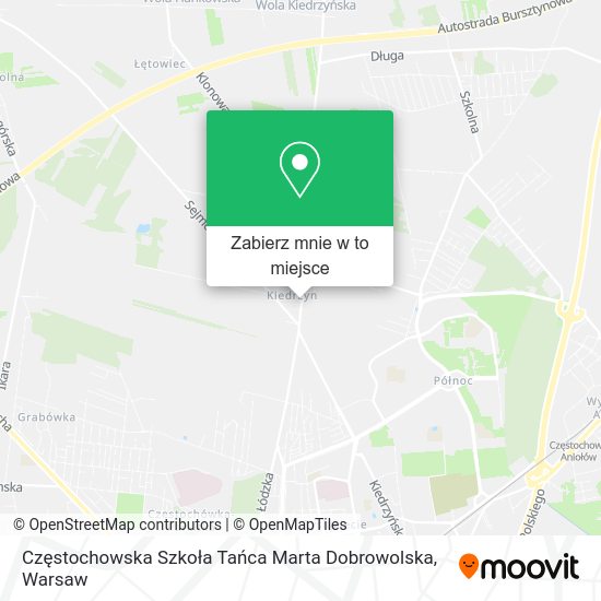 Mapa Częstochowska Szkoła Tańca Marta Dobrowolska