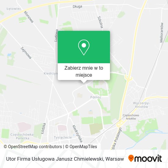 Mapa Utor Firma Usługowa Janusz Chmielewski