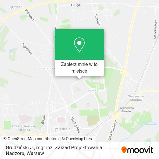 Mapa Grudziński J., mgr inż. Zakład Projektowania i Nadzoru