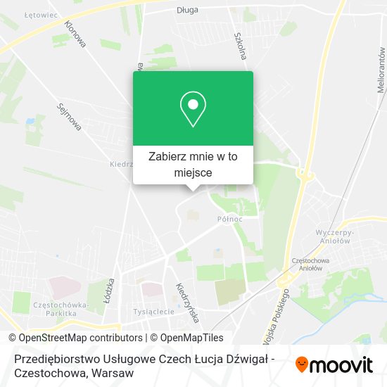 Mapa Przediębiorstwo Usługowe Czech Łucja Dźwigał - Czestochowa