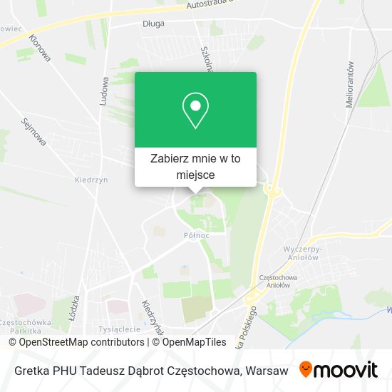 Mapa Gretka PHU Tadeusz Dąbrot Częstochowa