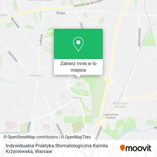 Mapa Indywidualna Praktyka Stomatologiczna Kamila Krzyniewska