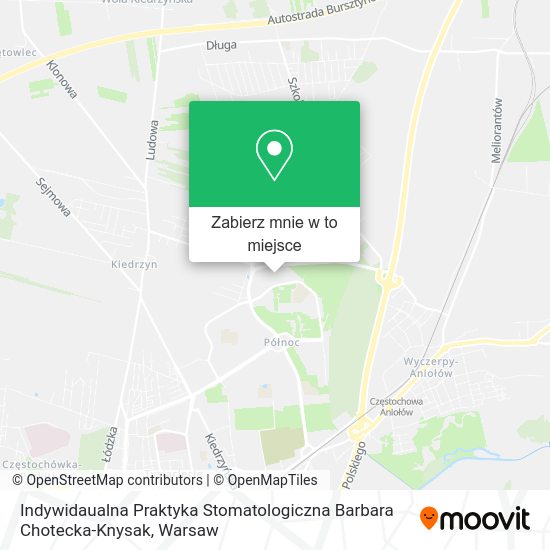 Mapa Indywidaualna Praktyka Stomatologiczna Barbara Chotecka-Knysak