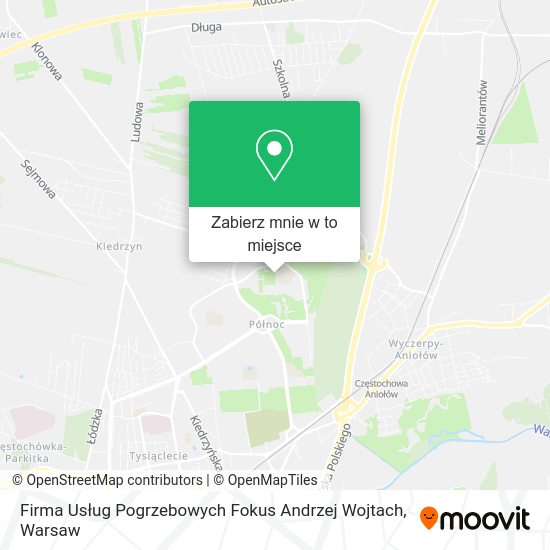 Mapa Firma Usług Pogrzebowych Fokus Andrzej Wojtach