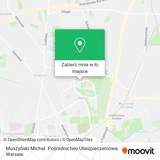 Mapa Muszyński Michał. Pośrednictwo Ubezpieczeniowe