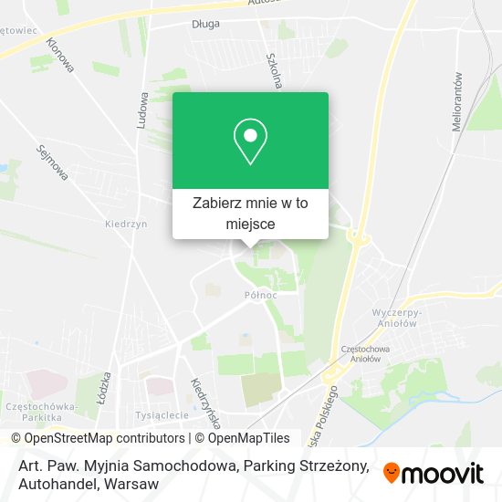 Mapa Art. Paw. Myjnia Samochodowa, Parking Strzeżony, Autohandel