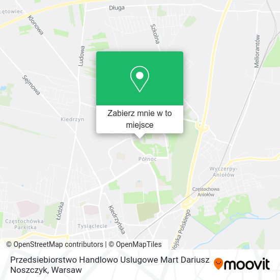 Mapa Przedsiebiorstwo Handlowo Uslugowe Mart Dariusz Noszczyk