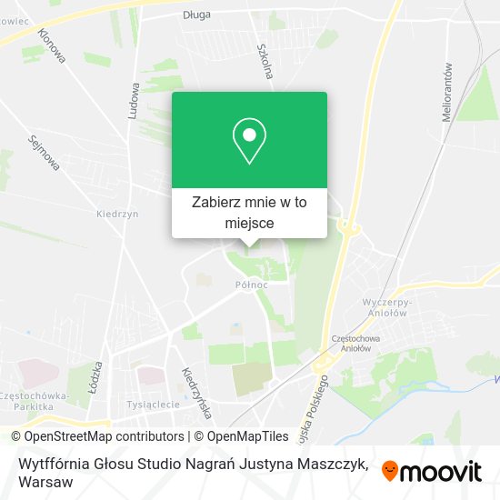 Mapa Wytffórnia Głosu Studio Nagrań Justyna Maszczyk