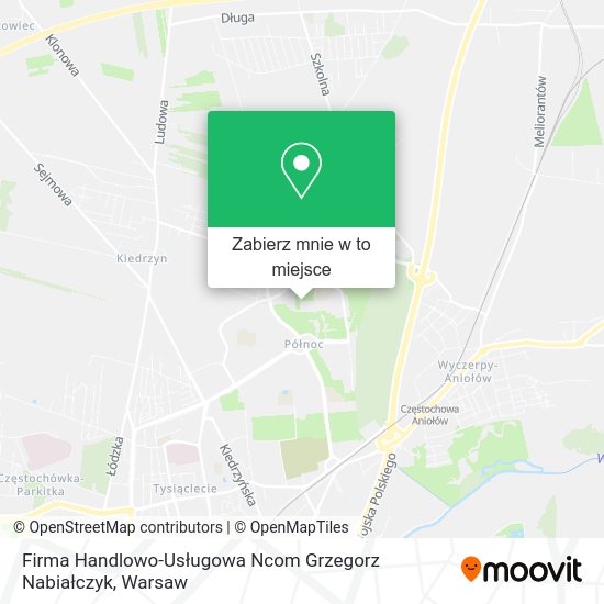 Mapa Firma Handlowo-Usługowa Ncom Grzegorz Nabiałczyk