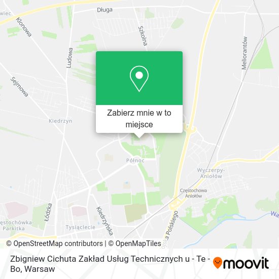 Mapa Zbigniew Cichuta Zakład Usług Technicznych u - Te - Bo