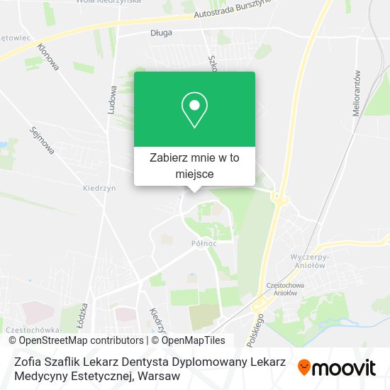 Mapa Zofia Szaflik Lekarz Dentysta Dyplomowany Lekarz Medycyny Estetycznej