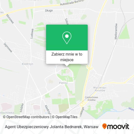 Mapa Agent Ubezpieczeniowy Jolanta Bednarek