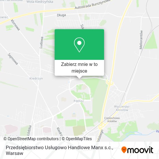 Mapa Przedsiębiorstwo Usługowo Handlowe Manx s.c.