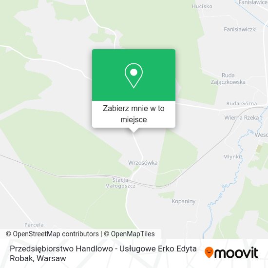 Mapa Przedsiębiorstwo Handlowo - Usługowe Erko Edyta Robak