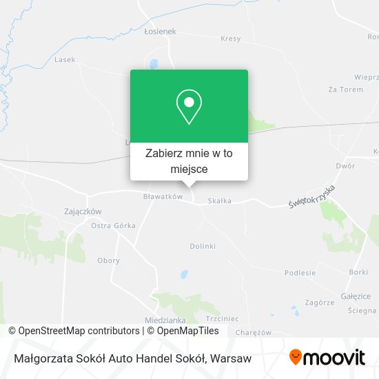 Mapa Małgorzata Sokół Auto Handel Sokół