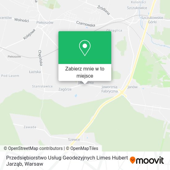 Mapa Przedsiębiorstwo Usług Geodezyjnych Limes Hubert Jarząb