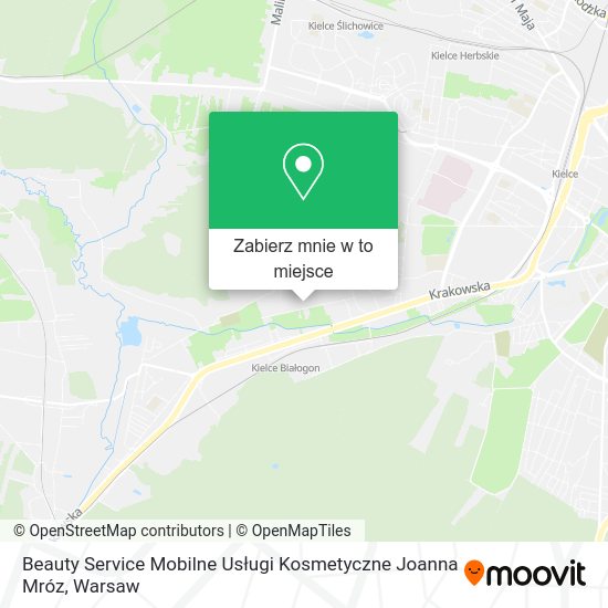 Mapa Beauty Service Mobilne Usługi Kosmetyczne Joanna Mróz