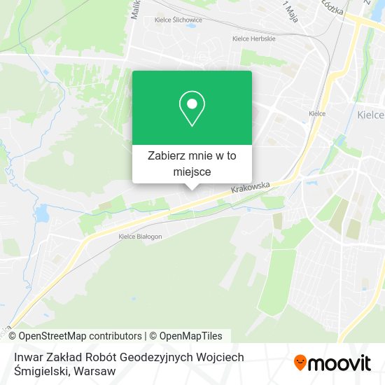 Mapa Inwar Zakład Robót Geodezyjnych Wojciech Śmigielski