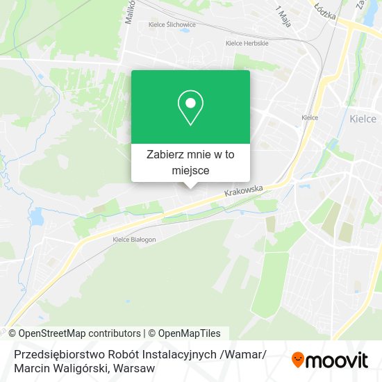 Mapa Przedsiębiorstwo Robót Instalacyjnych /Wamar/ Marcin Waligórski