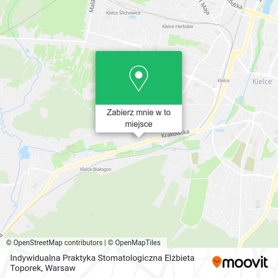 Mapa Indywidualna Praktyka Stomatologiczna Elżbieta Toporek