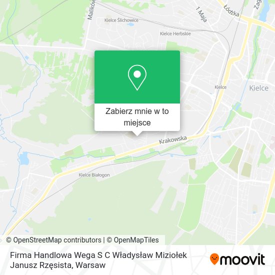 Mapa Firma Handlowa Wega S C Władysław Miziołek Janusz Rzęsista