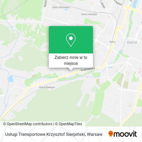 Mapa Usługi Transportowe Krzysztof Sierpiński