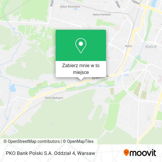 Mapa PKO Bank Polski S.A. Oddział 4